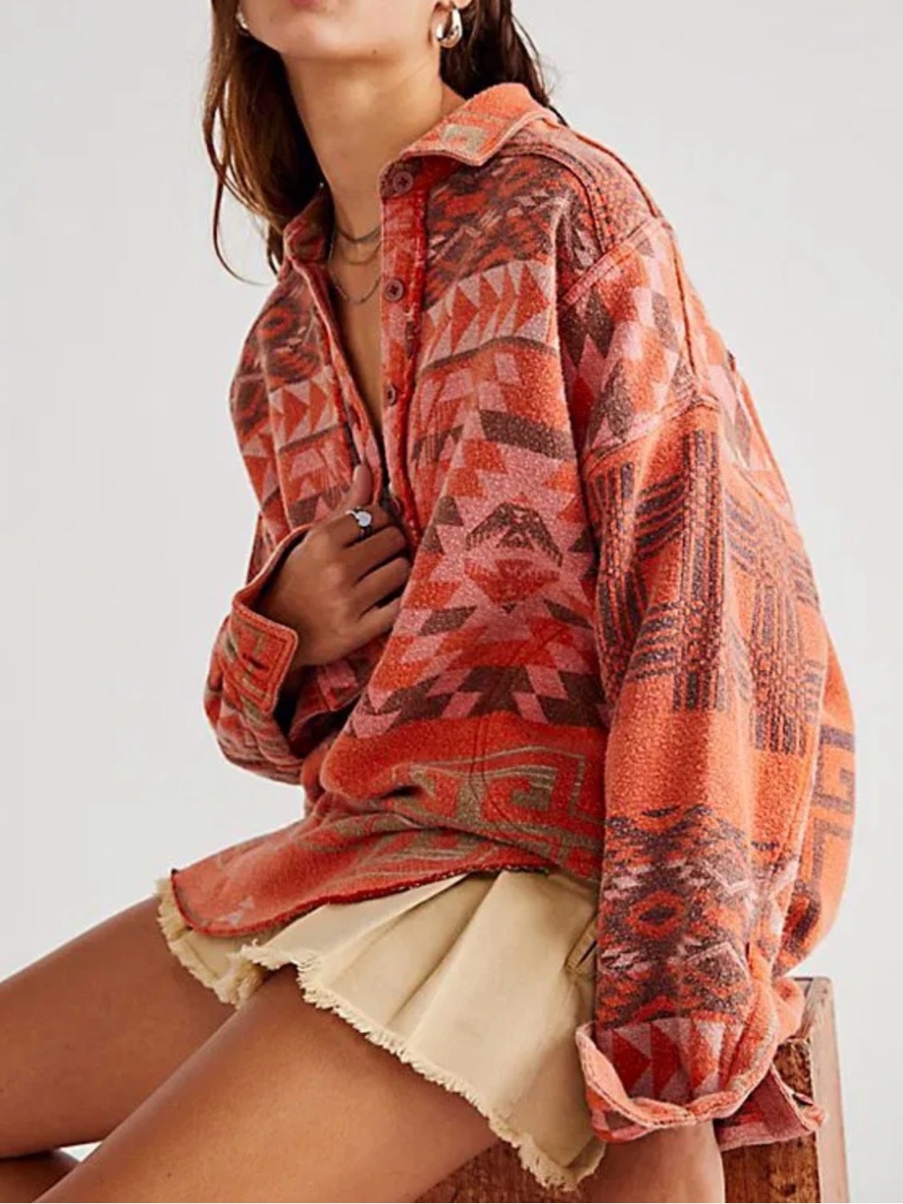 Free People We The Free Arizona Sky Pullover sz XL